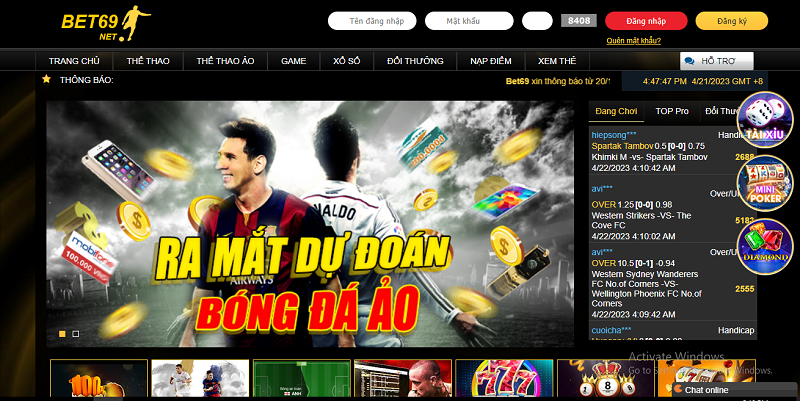 Bet69 &ndash; Xem k&egrave;o b&oacute;ng đ&aacute;, trải nghiệm c&aacute; cược hot nhất